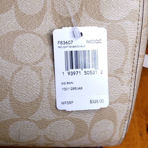 ⭐ NWT COACH ROWAN SATCHEL SIGNATURE CANVAS - Picture 5 of 5